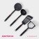 A set of kitchen utensils Picanto, 4 objects, black color