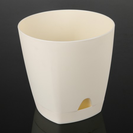 Flower pot with basal watering amsterdam, 2.5 l, cream color