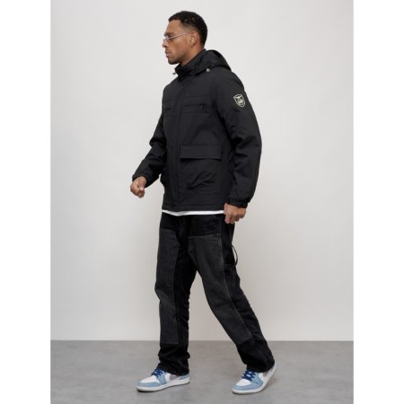 Sports male jacket, size 48, black color-1