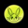 Reflective icon "Bunny", d = 5.8 cm, color mix