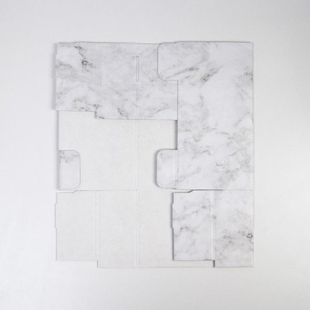 Gift folding box, packaging, “marble”, 31.2 x 25.6 x 16.1 cm-5