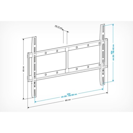 Holder bracket for LCD-F6607 Black 42-65 max. 60kg wall-mounted fixed-5