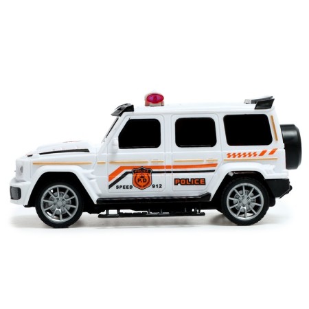 Radio -controlled jeep "Police", works on batteries, white color-1