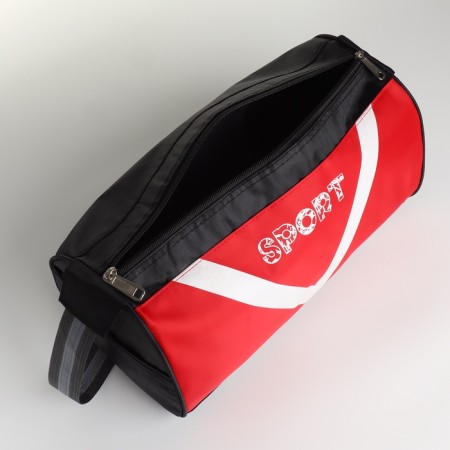 Sports bag, lightning department, side grid, long belt, red color-4