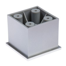 Square support n = 52 mm, matte chromium color