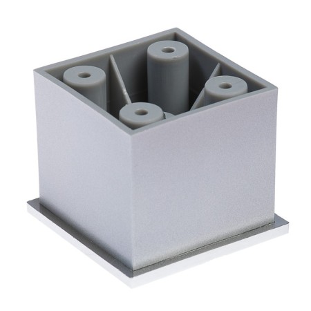 Square support n = 52 mm, matte chromium color