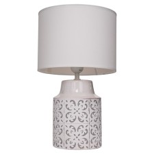 MALCOLM 40W E27 table lamp, white 22x22x39 cm