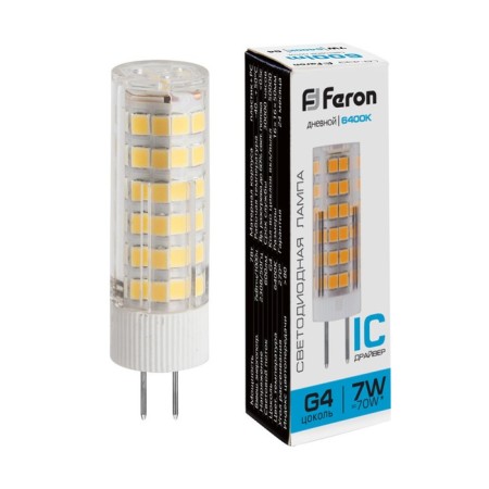 LED LED Feron, G4, 7 W, 175-265 V, daylight