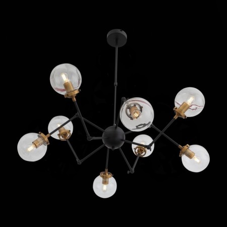 Ceiling Ceiling ST LUCE. SL234.402.08. Varieta. 8x40 watts, E27, 89x89x54 cm, black color, gold-6