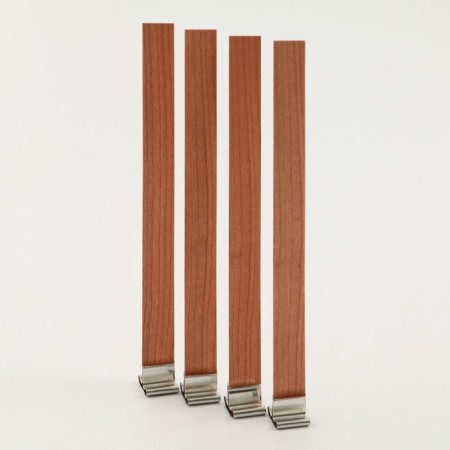 Wooden wick with a holder (cherry tree), height 15 cm-4