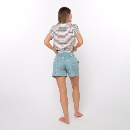 Female home set (T -shirt/shorts), brown color, size 44-4