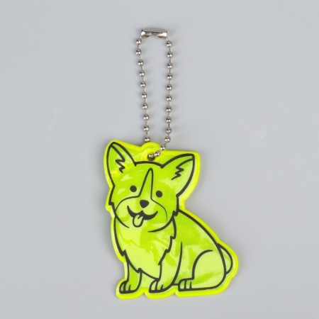 The reflective element "Corgi", bilateral, 4.3 × 5.5 cm, color mix-2