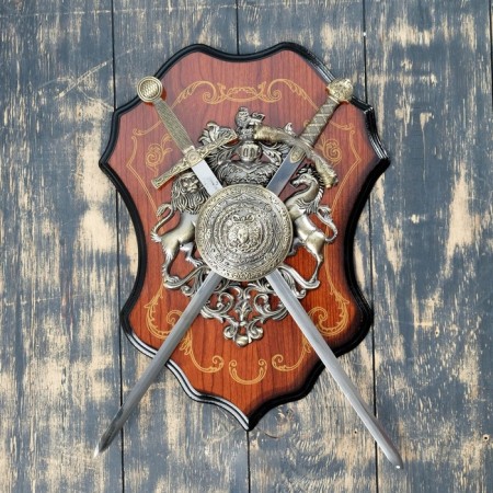 Heraldry "Medusa Gorgon and two swords"