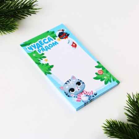 New Year. Block for recording rectangular mix "New Year's mood", 50 sheets-12