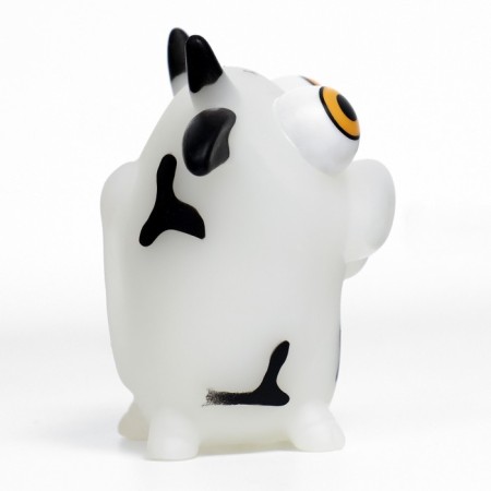 Toy for dogs "Cow" 12 cm, white/black-1