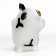 Toy for dogs "Cow" 12 cm, white/black