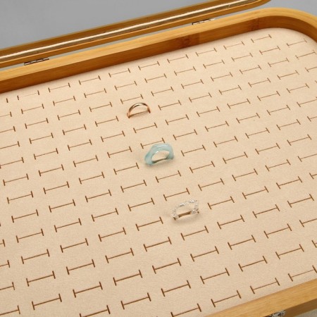 Standing for the rings "Style" 162 places, wood, 41 × 33 × 6 cm, milk color-3
