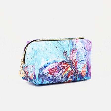 Cosmetic bag with lightning, blue/multi -colored color