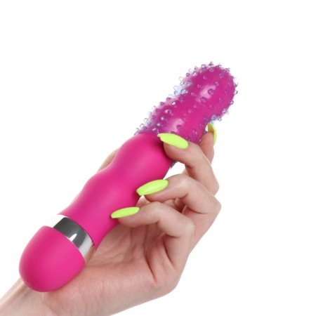 Oka-hood nozzle, to stimulate the clitoris, on a finger, vibrator, soft silicone, mix-5