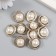 Buttons plastic for creativity on the leg "Pearl in a round frame" set of 10 pcs 2.1x2.1 cm 94135