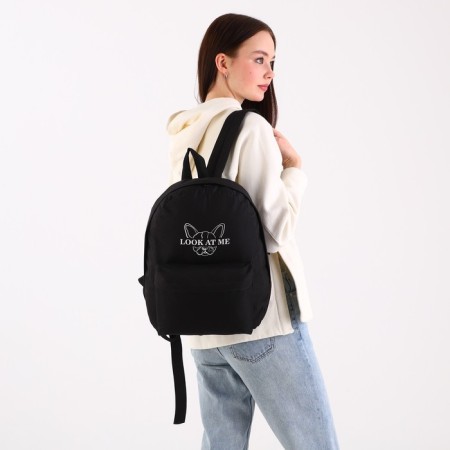 Backpack school youth look at me, 33x13x37 cm, lightning department, external pocket, black color-9