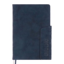 Dated 2025 diary, A5, 176 sheets of Escalada, a solid cover made of artificial leather, pancake embossing, lies, cream block 70 g/m2, blue