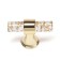 Handle button Cappio PK106, D = 12 mm, plastic, color transparent gold/gold