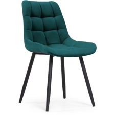 SHELS on a metal frame Chelsea Metal/velor, black/green 50x60x80 cm