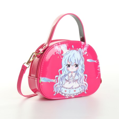 Bag's bag with lightning, raspberry color