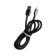 MicroUSB cable - USB, 2.4 A, PVC braid, 1 meter, black