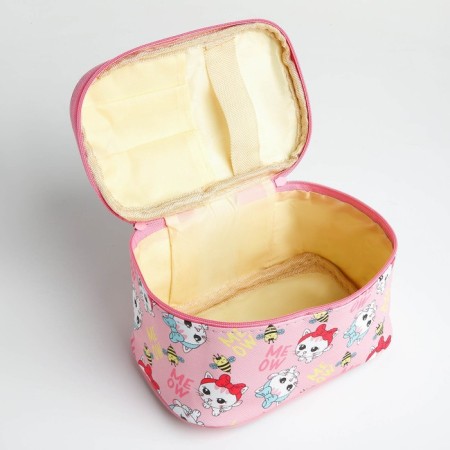 Косметичка на молнии, цвет розовый-2