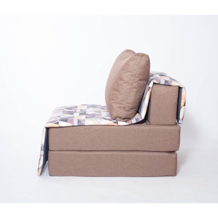 Armchair - Harvey Crowned Carrow Buke with a malage cape, size 75 x 100 x 90 cm, brown color-1