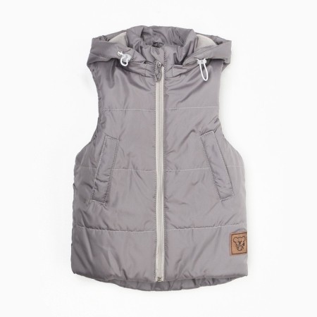 Children's vest, gray color, height 104 cm