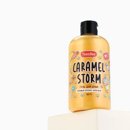 Shower gel, moisturizing, 500 ml, karamel, teenbee aroma, teenbee-5