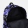 A backpack with a zipper, 3 outer pockets, purple color/black