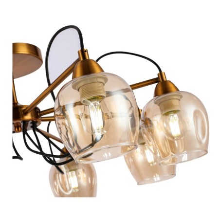 Ceiling EVOLUCE lamp. Sle110002-08. Acro. 8x60 watts, E27, 75x75x29 cm, bronze color-5