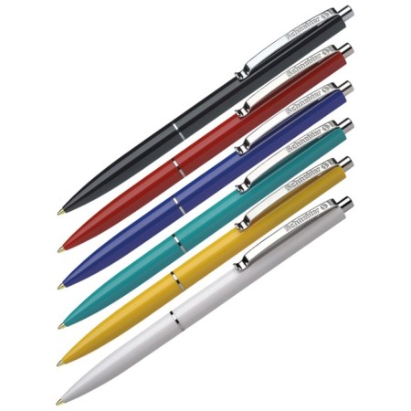 Handle Automatic Schneider "K15", blue ink, 1.0 mm node, glossy mix, under the logo, price for 1 pc