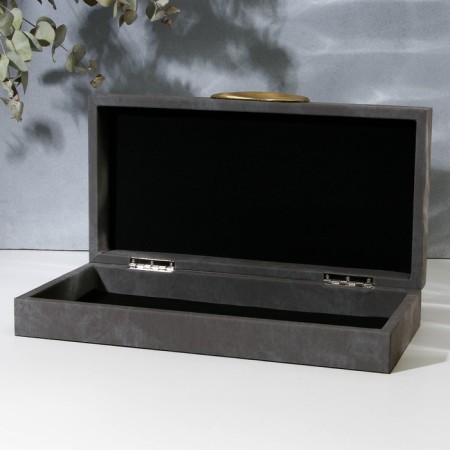 The casket for jewelry "gray marble" eco -leather, set 2 pcs.-11
