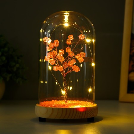 Nightlight "Flowers Pink" LED from batteries 3xlr44 11x11x19 cm Risalux-2
