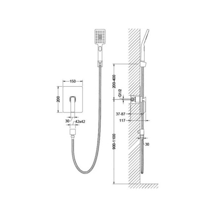 Timo Torne 4369/00sm shower mixer, built -in, chrome-4