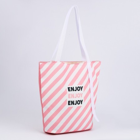 Women's beach bag "Enjoy", 39x32 cm, pink-2