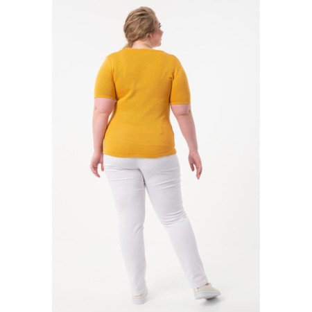 Female jumper, size 54, mustard color-5