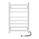 The electric heated towel -sprayer "Sanprise" Quadro P8, 500x800 mm, left/right, chrome