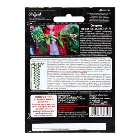 Cucumber seeds "Envy", set 5 pcs-1