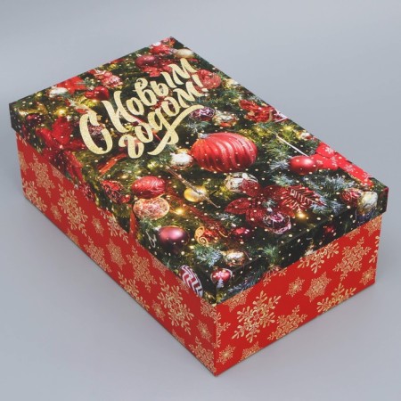 Gift box "Christmas tree toys", 32.5 x 20 x 12.5 cm, New Year-2