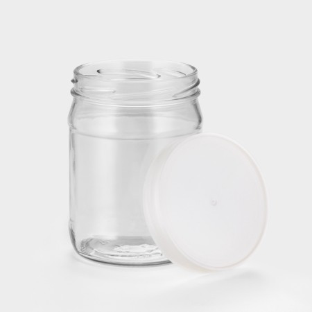 A set of glass cans with a silver polymer lid, TO-82 mm, 450 ml, 6 pcs.-2
