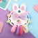 Hair set 11 pcs "Mashenka" Lilac bow (1 clamp, 4 rubberings, 6 crabs)