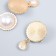 Decor for creativity Metal, plastic "Pearl in rhinestones with a suspension" Gold 3.5x2.3 cm