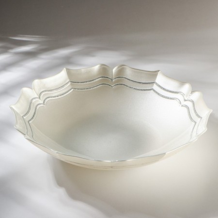 Serving dish "Alice", D = 30 cm, Platinum color