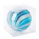 Ball plastic D-20 cm "Mega strip" silver-blue